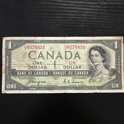 CANADA $1 Dollar 1954, Devil's Face Coyne/Towers, D/A 8578831 - Image 1 of 4