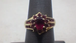 GELBGOLD RING 14K ROSA TURMALIN, GRÖSSE: 6, 2,4 GRAMM, GEMARKT: 14 (TDY029263) - Bild 1 von 7