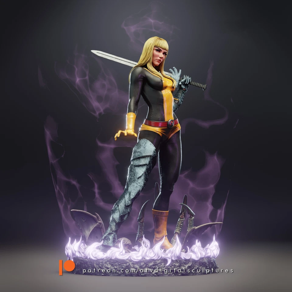 1/24 1/18 Marvel Magik Unpainted Unassembled 3D Printing Model Garage Kits - Image 1 of 1