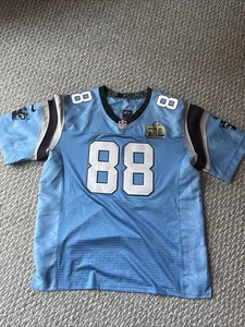 Maglia Carolina Panthers NFL Super Bowl 50 Greg Olsen taglia 52 large rara blu - Foto 1 di 8