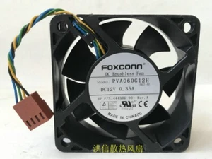 FOXCONN 6025 PVA060G12H DC12V 0.35A 6CM4-wire PWM speed control fan - Picture 1 of 4