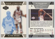 2007-08 Topps Co-Signers Gold Blue /89 Elton Brand Shaun Livingston #8.2