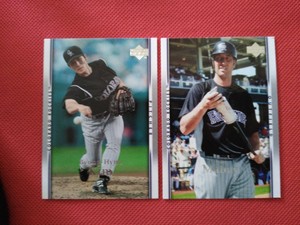 (2 Cards) 2007 Upper Deck #675 John Mabry & #667 Byung-Hyun Kim- Colorado Rockie