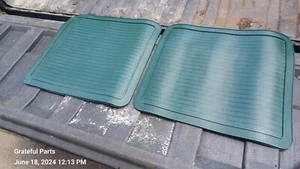 2 GM 487792 Rear Rubber Floor Mat Dark Green Pontiac Chevrolet Buick Oldsmobile - Picture 1 of 4