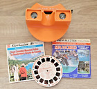 Vintage Viewmaster Model 11  K Space Orange Viewer With Reels 1970S Rare Q303