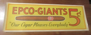 VINTAGE EPCO GIANTS CIGAR PAPER LITHO POSTER SIGN - Picture 1 of 7