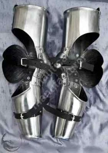 Medieval Full Arms SCA LARP Combat Steel Armor Warrior Knight Arm Cuff Pauldrons - Picture 1 of 3