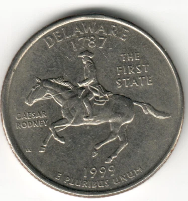 USA - 1999P - Washington ¼ Dollar - Delaware - Spitting Horse - #10358 - Image 1 of 2