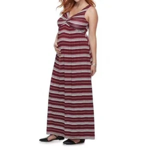 XS Maternity Dress Dress NEW A Glow Knot Front NWT Full Length Maxi X SMALL 0 2  - Picture 1 of 12