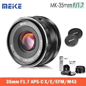 Meike 35mm F1.7 APS-C Manual Focus Lens For Fuji XF Sony E Canon-EF-M M4/3 Mount - Picture 1 of 13