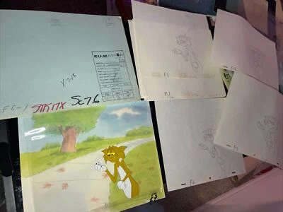 FRAIDY CAT Animación Celular Filmación Años 80’s 70’s Vintage Dibujos Animados Arte Tv Show I15 Foto 1 de 4