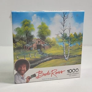 Bob Ross ländliche Scheune Teich Landschaft Malerei 1000 Stück Puzzle Brandneu Versiegelt - Bild 1 von 3