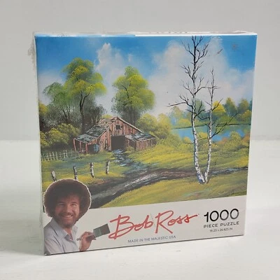 Bob Ross Rural Barn Pond Landscape Painting 1000 Piece Puzzle Brand New Sealed - Image 1 of 3