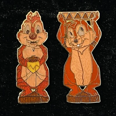LE 250 Chip Dale Tiki Totem Pole Statue Acorn DS Disney Store Shopping Pin VHTF - Image 1 of 2