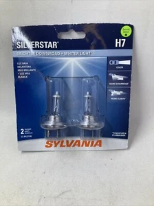 Sylvania Silverstar H7 2 Halogen Lamps 12.8V 55W Brighter Downroad NEW (O) - Picture 1 of 1