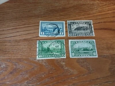 CANADA SCOTT 215 MNH F/VF - 1935 10c GREEN ISSUE  And Stamps C-9, 155,174. - Image 1 of 2