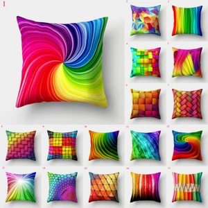 Ranibow – Housse De Coussin Imprimée Colorée Taie D'oreiller De Taille ~ - Imagen 1 de 32