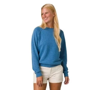 Women's prAna Cozy Up Sweatshirt- Soft Hemp- Color Blue Sky Heather- Large - Bild 1 von 10