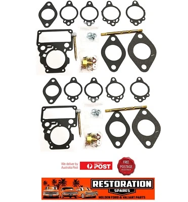 HOLDEN HD HR X2 TWIN SINGLE BARREL STROMBERG MAJOR CARBURETTOR REBUILD KITS X 2 - image 1 of 4
