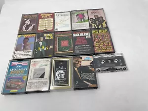 LOT OF 15 MUSIC FROM 50S-60S CASSETTE TAPES ELVIS PRESLEY BILL COSBY RAY CHARLES - Picture 1 of 6