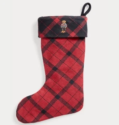 Polo RALPH LAUREN Christmas Stocking Plaid Polo Bear - Image 1 of 3