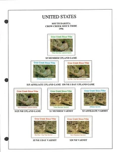 INDCOLL Crow Creek Sioux Tribe Stamps -- Page 08 - Picture 1 of 1