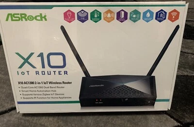 ASRock X10 AC1300 2-in-1 IoT Wireless Router Wi-Fi *New* - Image 1 of 4