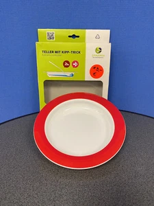 Ornamin Teller mit Kipp-Trick m902-33 Rot/Weiß / 1 Stück - Bild 1 von 1