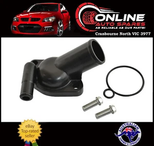 Black Single Port Thermostat Housing fit Holden V8 253 308 + Bolts + Seal - Picture 1 of 1