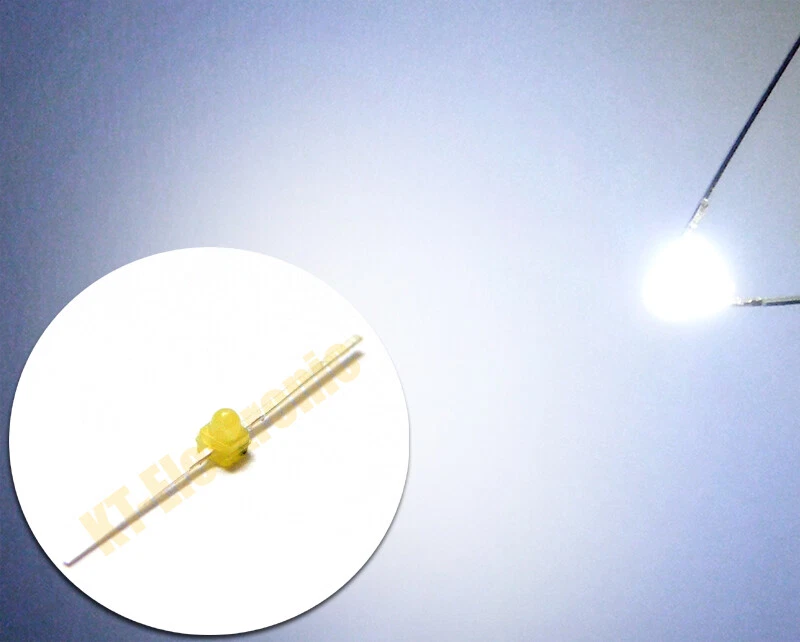 50 Stück LED 1,8mm axial weiß superhell - Bild 1 von 1