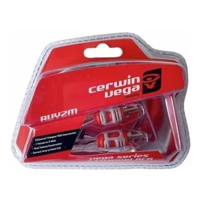 Cerwin Vega RVY2M 1 Female to 2 Male Twisted RCA Y-Cable W/dual Molded Ends - Image 1 of 3