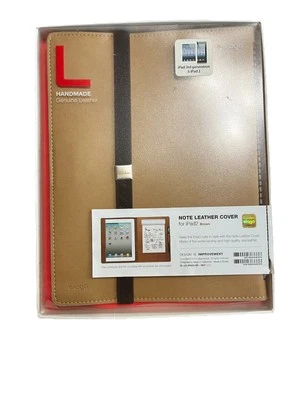 Elago Note Leather iPad2 Cover Genuine Leather Light Brown New In Box - Image 1 of 4