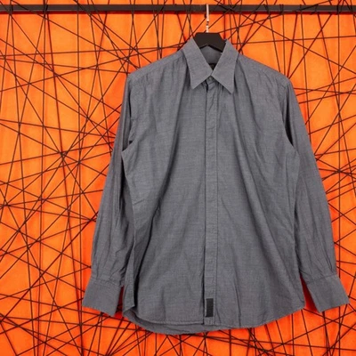 Мужская серая классическая рубашка VERSACE CLASSIC V2 на пуговицах 100% хлопок размер 15 1/3 39 - Изображение 1 из 4