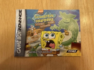 Spongebob Squarepants Revenge of The Flying Dutchman GBA instruction booklet - Image 1 of 2