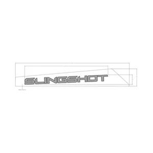 Polaris Hood Slingshot Decal, Silver, Right-Hand, Genuine OEM Part 7187368 - Foto 1 di 2