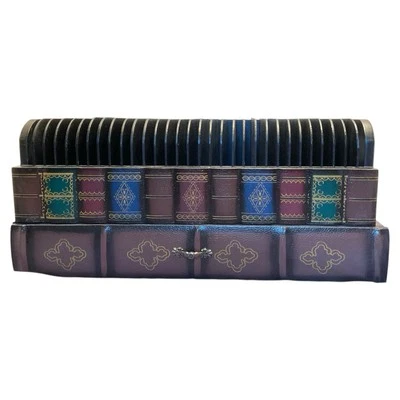 Large Vintage Plastic Stacked Books Bill/Mail Organizer W/Pull Out Drawer 15” - Image 1 of 4
