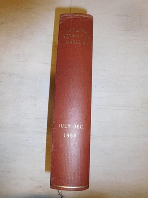 Vintage 1959 July-December National Geographic Hardbound in 1 Volume Foto 1 de 4