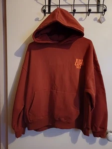 Cotton On Maroon Long Sleeve Hoodie 'Have a Good Day' Womens Size L - Picture 1 of 4