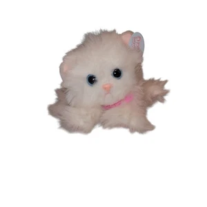 Kitty Kitty Kitten Tyco 1990s Realistic White Cat Purring Kitten Fluffy - Picture 1 of 12
