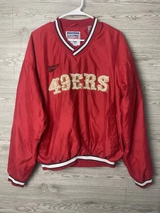 Vintage San Francisco 49ers Pullover Windbreaker Reebok Pro Line Lined Sz L - Picture 1 of 6