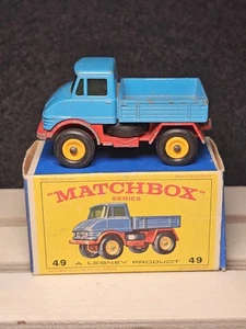 Lesney Matchbox Series Unimog Blue #49 With Original Box - Picture 1 of 14