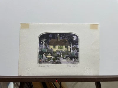 Graham Clarke (b.1941) - Framed 20th Century Etching "Gardeners" 27/500 Signed - Image 1 of 4