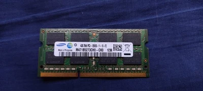 Samsung M471B5273BH0-CK0 4GB PC3-12800 DDR3-1600 RAM, 1600 MHz SODIMM 204 pin - Image 1 of 2