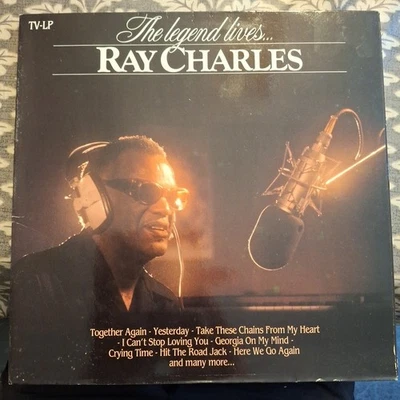 RAY CHARLES "THE LEGEND LIVES" NETHERLANDS VINYL LP 1981 VG+ - Image 1 of 4