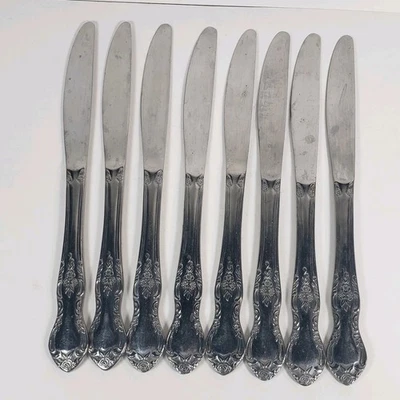 Juego de 8 cuchillos cubiertos de acero inoxidable Reed & Barton Rebacraft Candace-Andrea Japón Foto 1 de 4