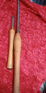Vintage 2pc Wood Carving Chisel Set-Craftsman, Brass Ferrules - Picture 1 of 8
