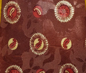 1940s 1950s BOLD VINTAGE MENS TIE ~ BROWN & IVORY ~ MOD JAZZ SPACE AGE ~ 52" - Picture 1 of 4