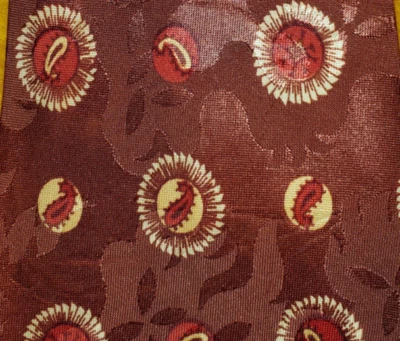 CORBATA PARA HOMBRE VINTAGE AUDAZ AÑOS 40 1950 ~ MARRÓN Y MARFIL ~ MOD JAZZ ERA ESPACIAL ~ 52" Foto 1 de 4