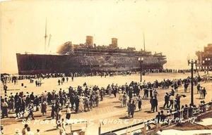 S.S. Moro Castle Ashore at Asbury Park NJ RPPC Postcard - Picture 1 of 1