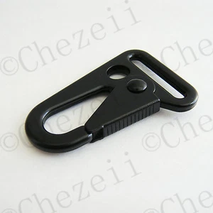 HK Style H&K Black Steel Sling Clip Snap Hook 1" Webbing Rifle Attachment - Picture 1 of 1